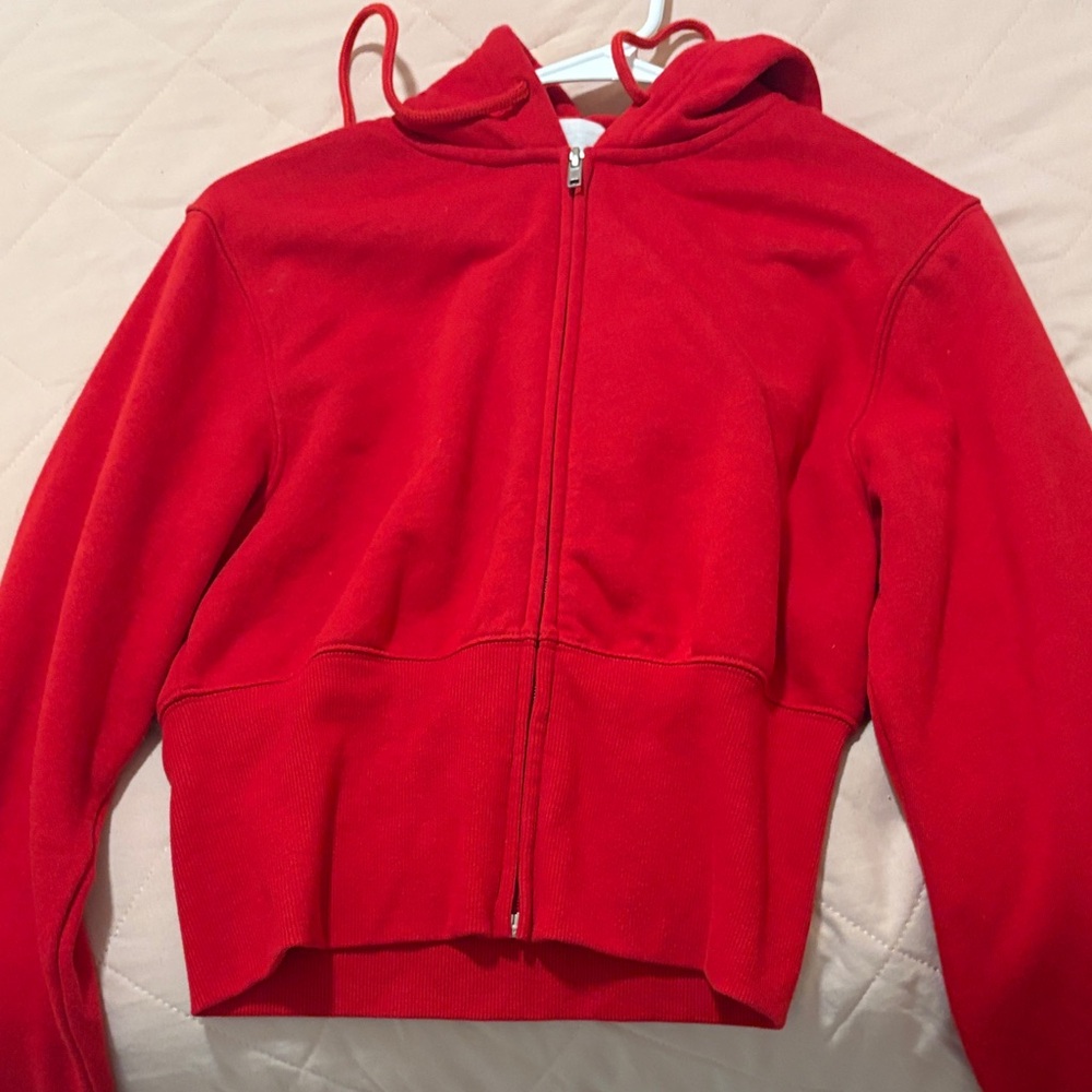 Red Zip-Up Hoodie